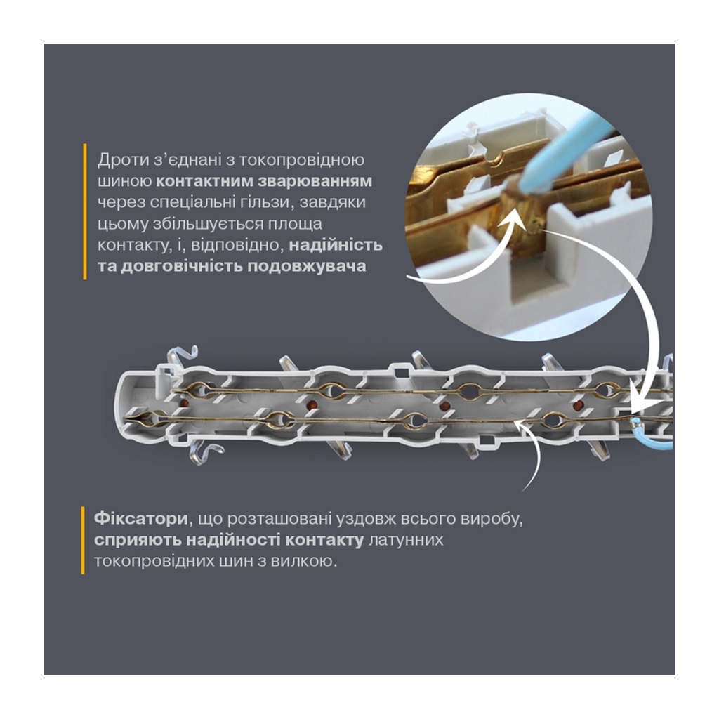 Мережевий подовжувач Electrum C-ES-1789 5.0m, 2 роз, white (C-ES-1789) - зображення 5