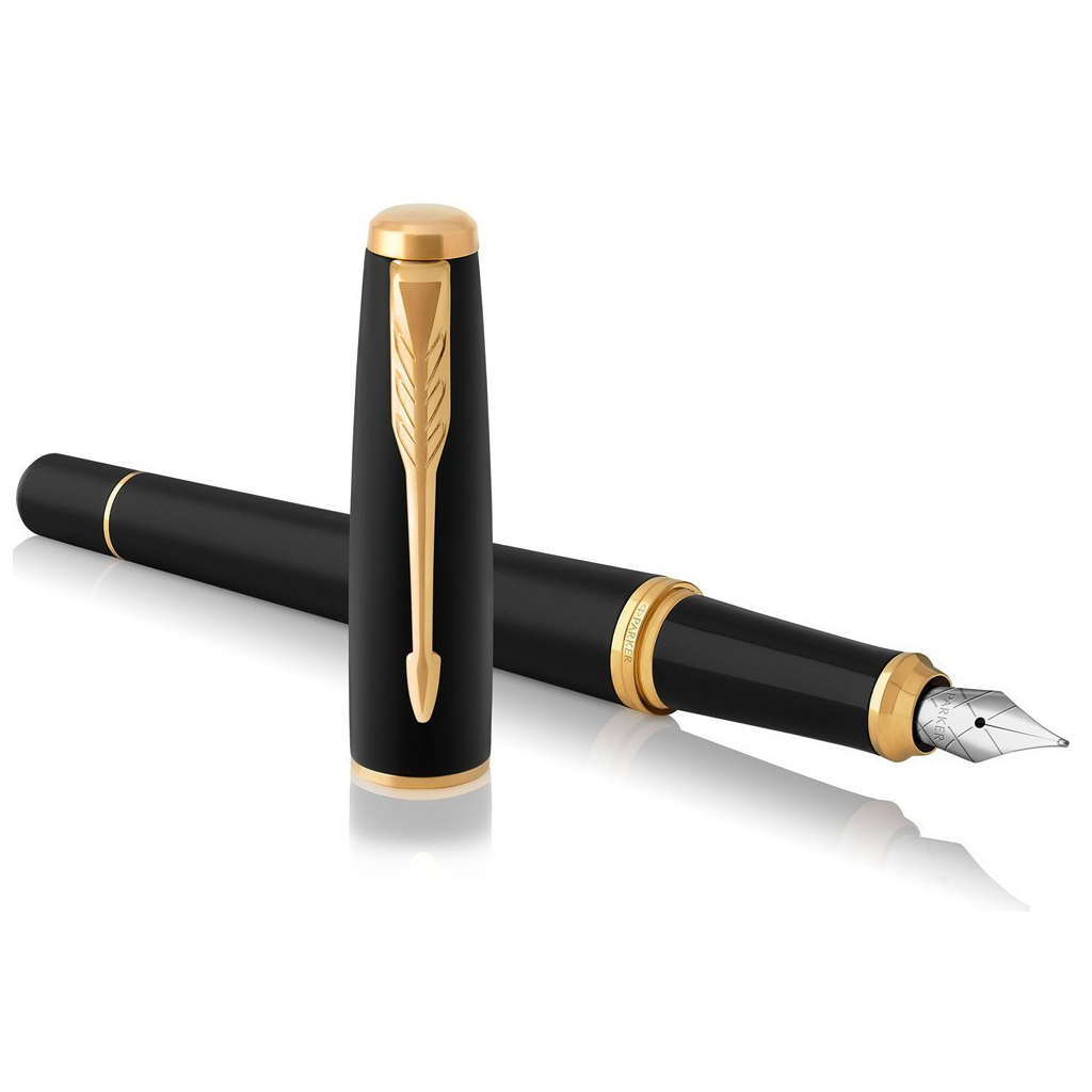 Ручка пір'яна Parker URBAN 17 Muted Black GT  FP F + блокнот Parker + подар.упаковка GIFT24 (30 011b24) - зображення 2