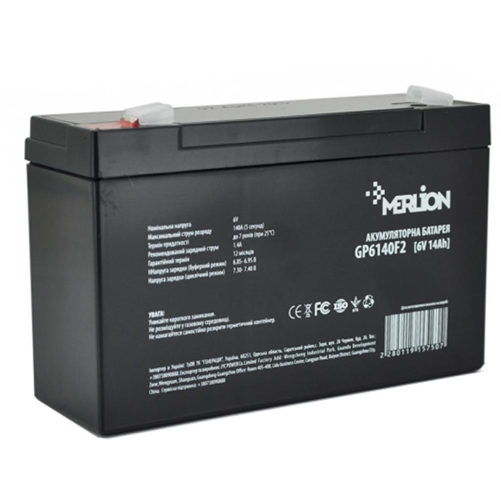 Батарея до ДБЖ Merlion 6V-14Ah (GP6140F2) - зображення 1