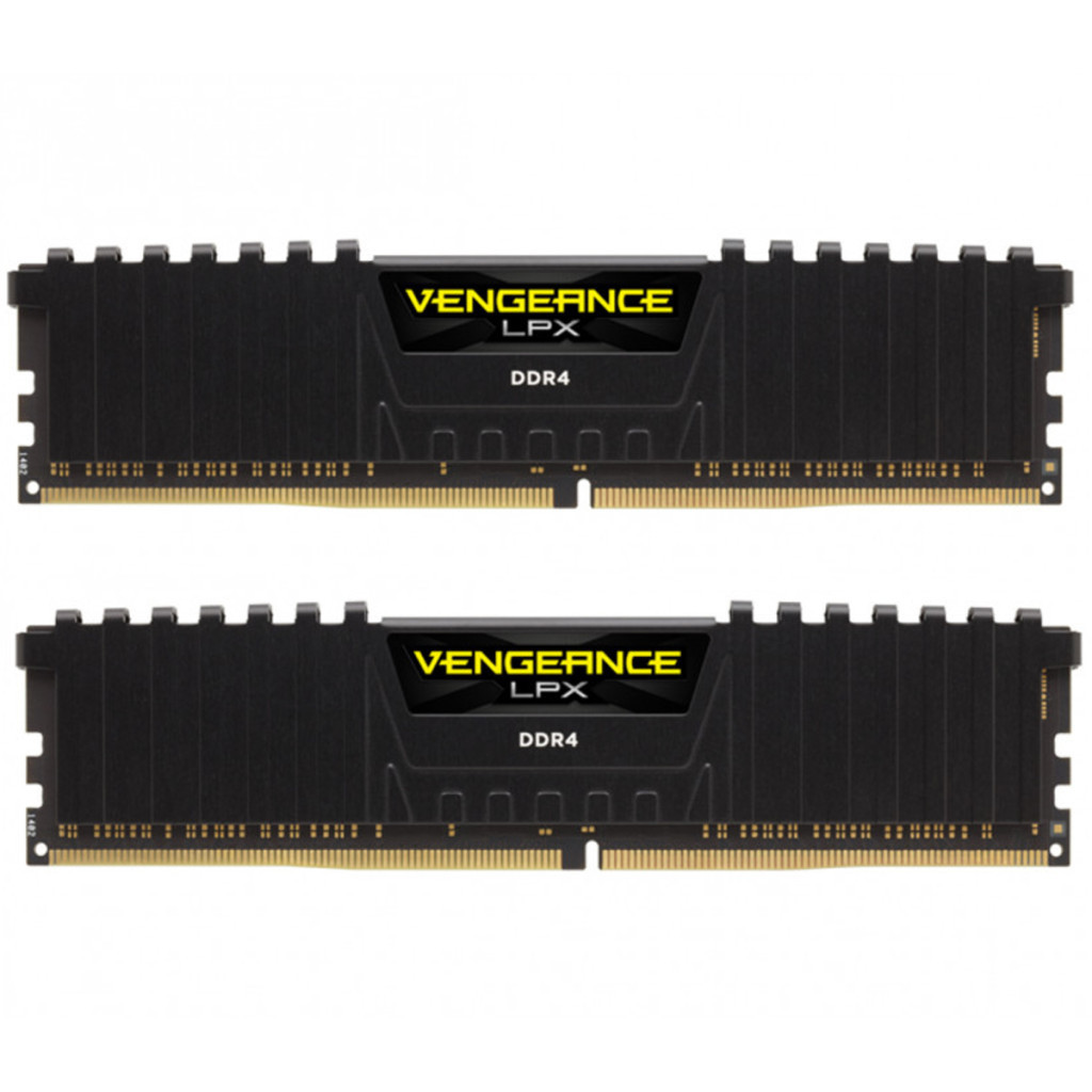 Модуль пам'яті для комп'ютера DDR4 16GB (2x8GB) 3000 MHz Vengeance LPX Black Corsair (CMK16GX4M2D3000C16) - зображення 1