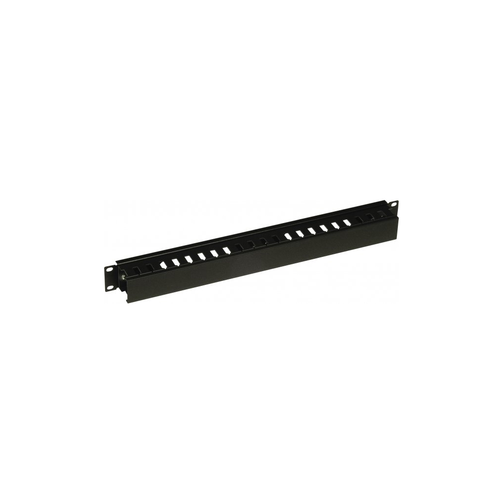 Кабельний організатор Conteg 19" 1U 40х60 пластмасова гребінка, RAL9005 (DP-VP-K02) - зображення 1