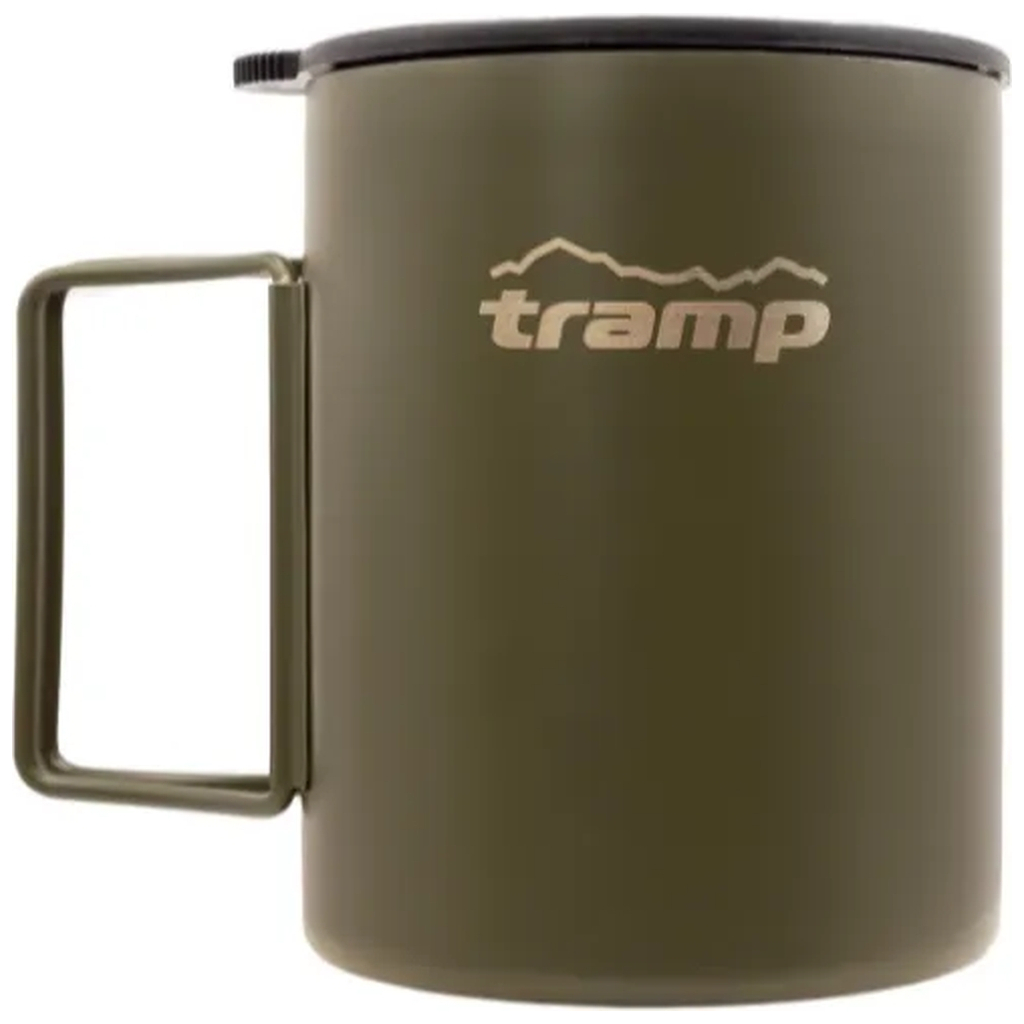 Чашка туристична Tramp зі складаними ручками та поїлкою 500 мл Olive (UTRC-142-olive) - зображення 1