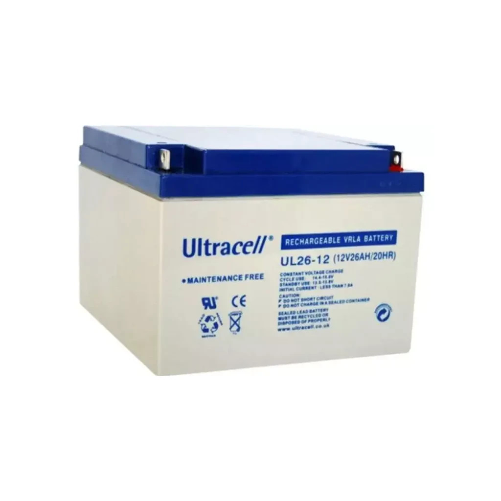 Батарея до ДБЖ Ultracell 12V-26Ah, AGM (UL26-12) - зображення 1