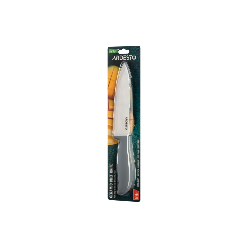 Кухонний ніж Ardesto Fresh 27.5 см Grey (AR2127CG) - зображення 4