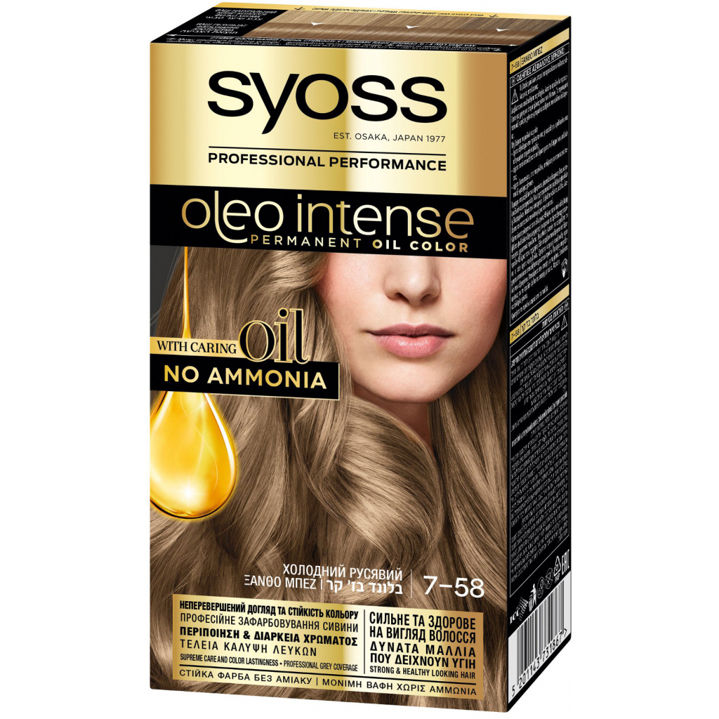 Фарба для волосся Syoss Oleo Intense 7-58 Холодний русявий 115 мл (5201143731867) - зображення 1
