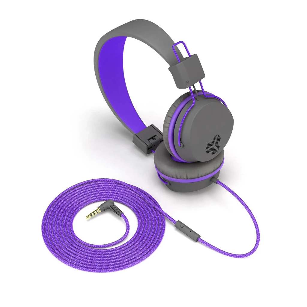 Навушники Jlab JBuddies Studio Kids Wired Graphite/Violet (IEUHJKSTUDIORGRYPRP6) - зображення 4