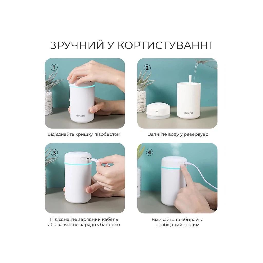 Зволожувач повітря DYXON MEGAHUMI 420 White (DXNZVMGHMI420W) - изображение 6