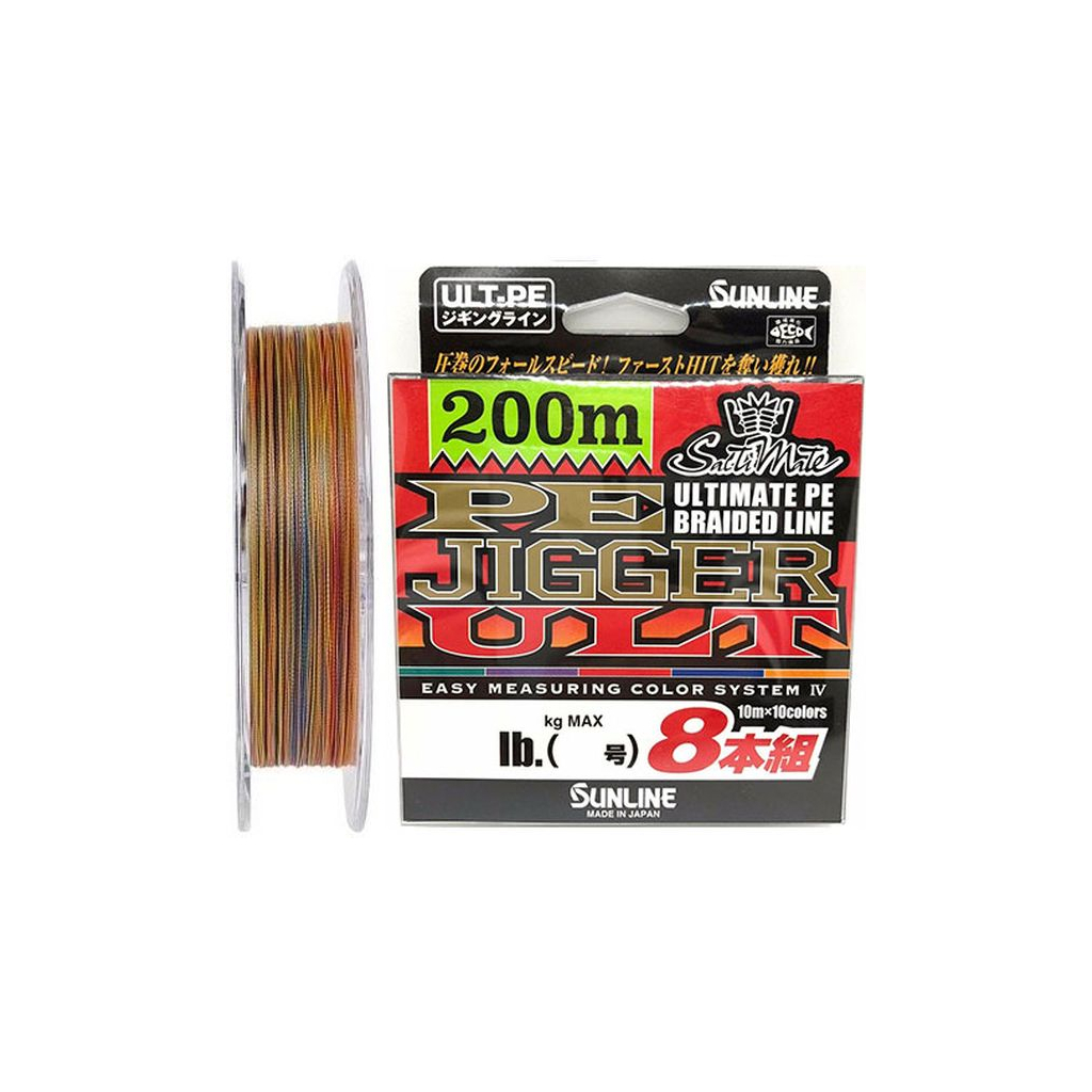 Шнур Sunline PE-Jigger ULT x8 200m 1.2/0.185mm 20lb/9.2kg Multi Color (1658.11.05) - зображення 1