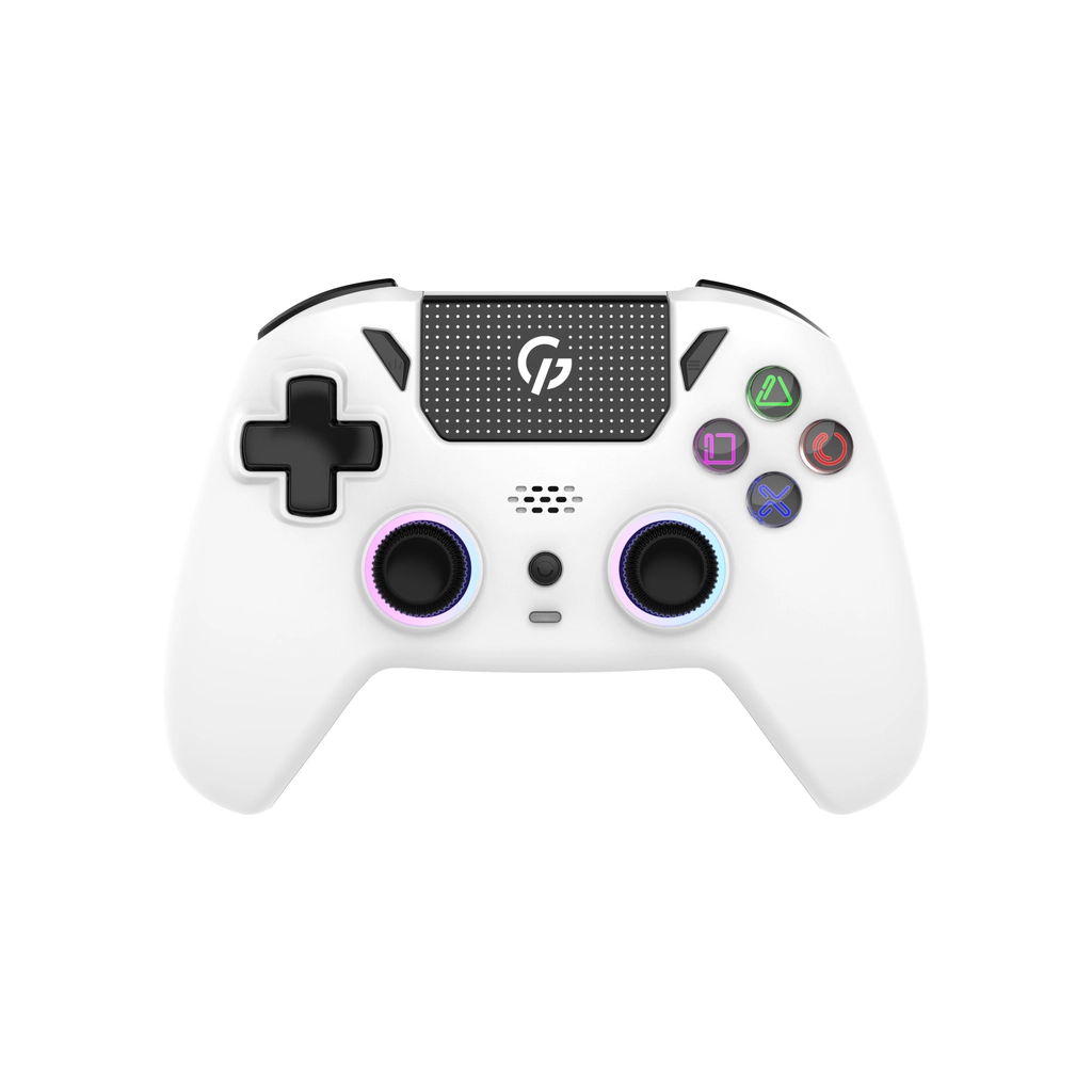 Геймпад GamePro GPS13W BT 5.3/USB/PC/iOS/Android/PS3/PS4 RGB White (GPS13W) - зображення 1