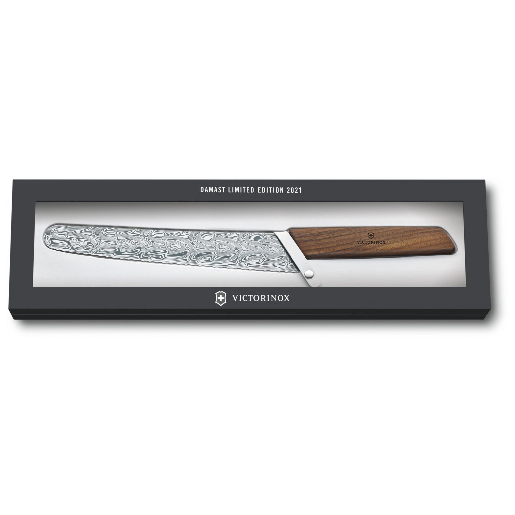 Кухонний ніж Victorinox Swiss Modern BreadPastry Damast 22 см Wood (6.9070.22WJ21) - зображення 1