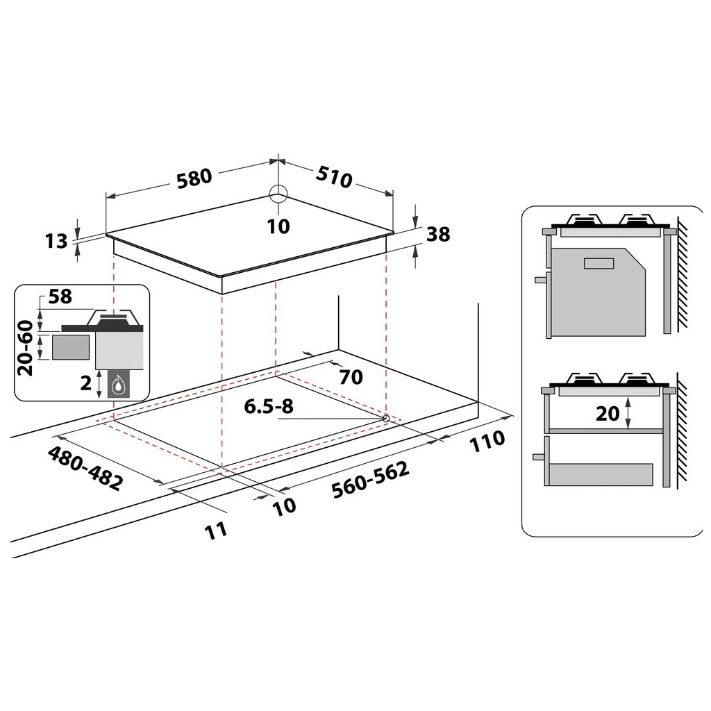 Варочна поверхня Whirlpool TKRL661NB - зображення 6
