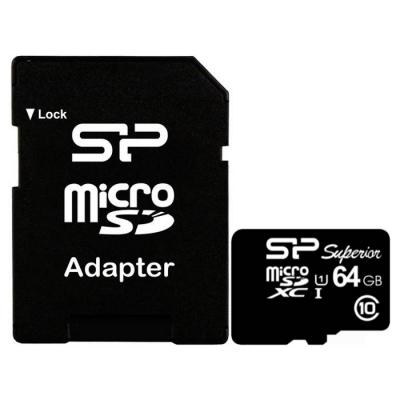 Карта пам'яті Silicon Power 64GB microSDXC Class10 UHS-I (SP064GBSTXDU1V10SP) - зображення 1