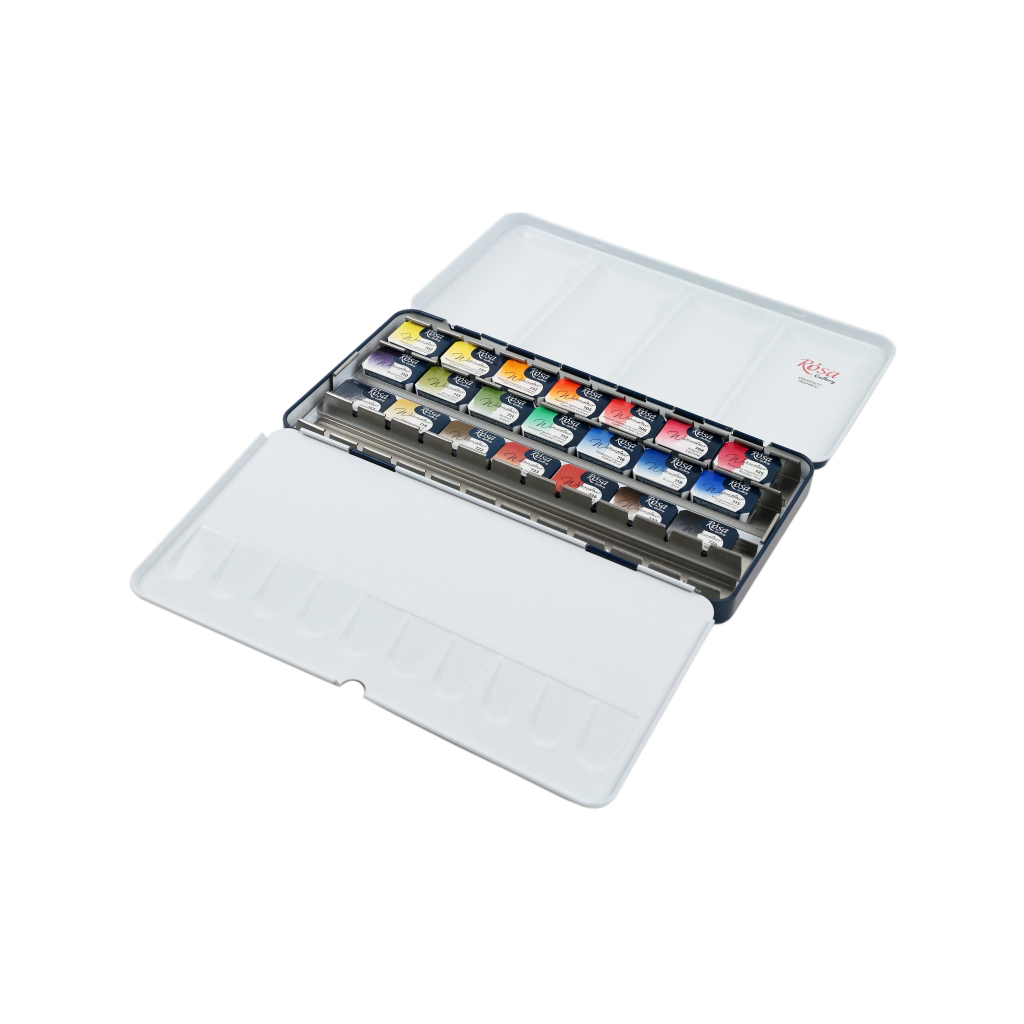 Акварельні фарби Rosa Gallery Класика в металевому пеналі, 21 колір 2.5 мл (4823098506959) - зображення 2