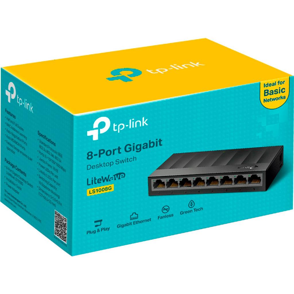 Комутатор мережевий TP-Link LS1008G - зображення 3