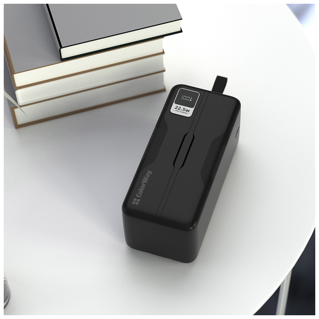 Батарея універсальна ColorWay 50 000 mAh PD/18W, QC3.0/22.5, Digital Display, Black (CW-PB500LPC5BK-PDD) - зображення 6