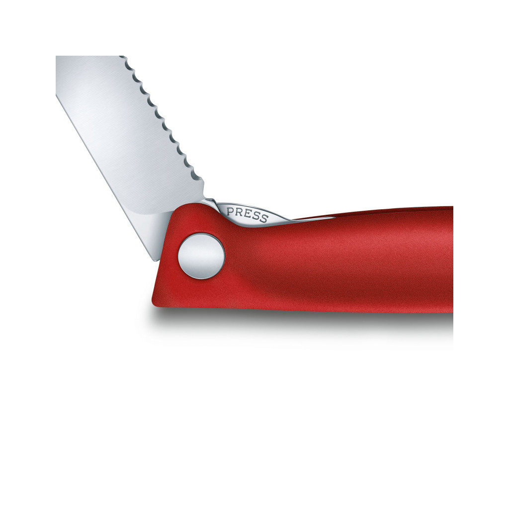 Кухонний ніж Victorinox SwissClassic Foldable Paring 11 см Serrated Red (6.7831.FB) - изображение 3