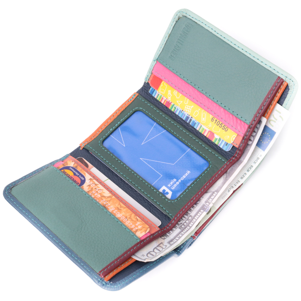 Гаманець ST Leather З натуральної шкіри Різнобарвний (22493) - зображення 6