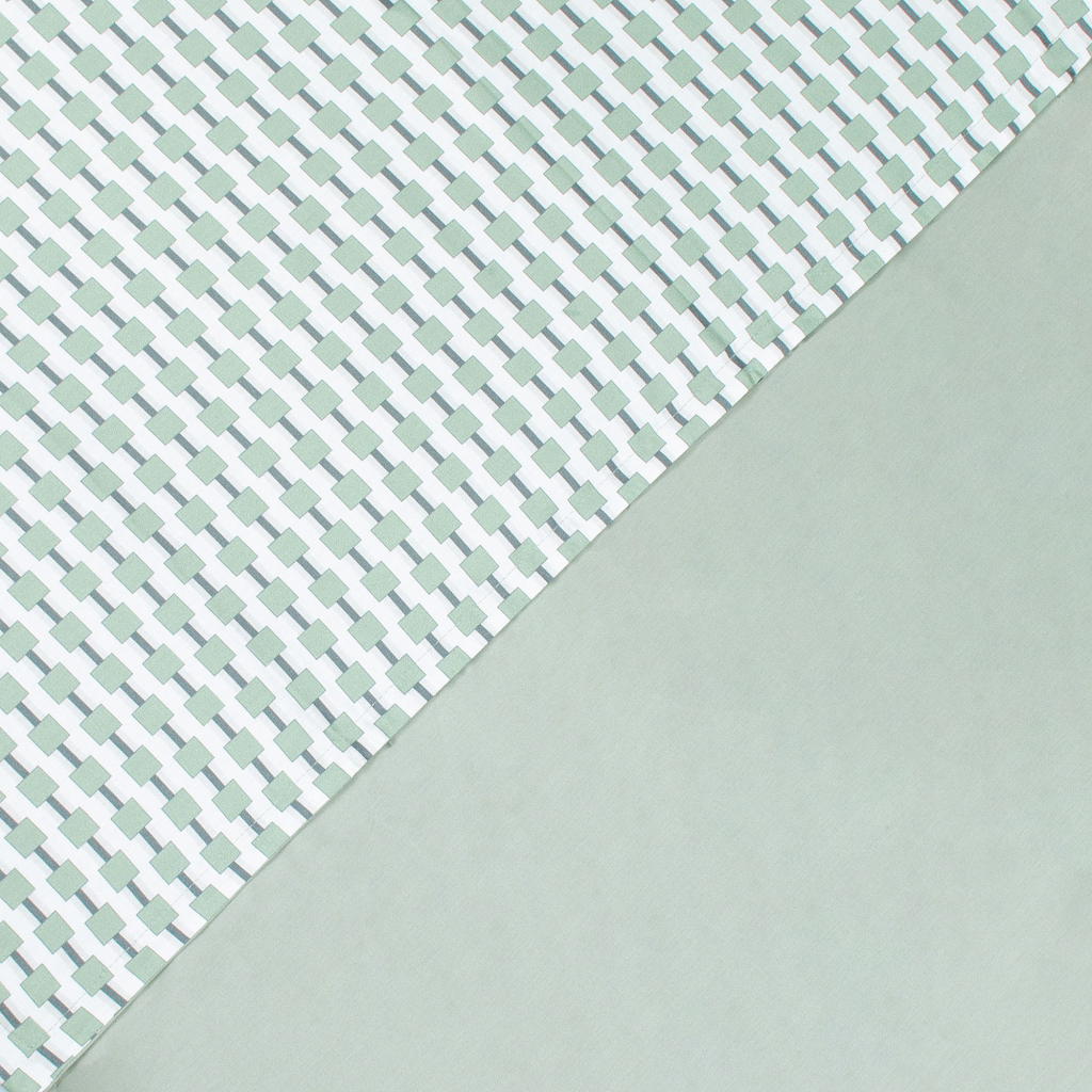 Постільна білизна Emanuela Galizzi Daisy сіро-зелений сатин євро (175190) - зображення 2