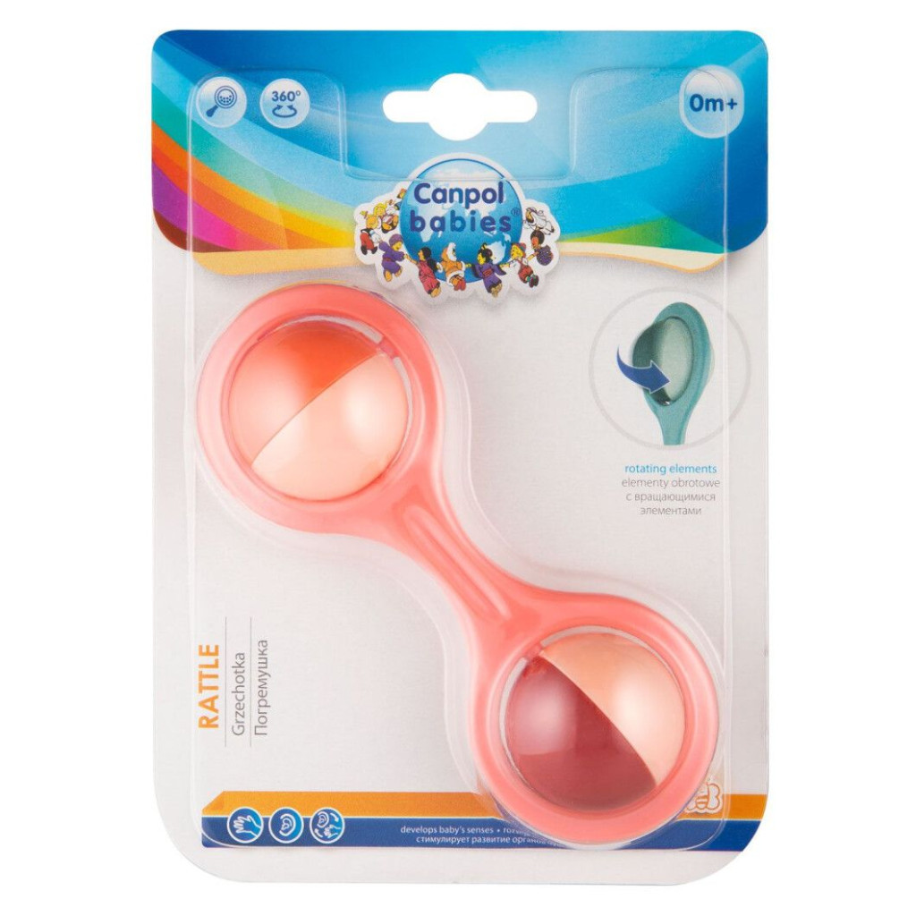 Брязкальце Canpol Штанга з рухомими елементами рожевий (56/153_pin) - зображення 4