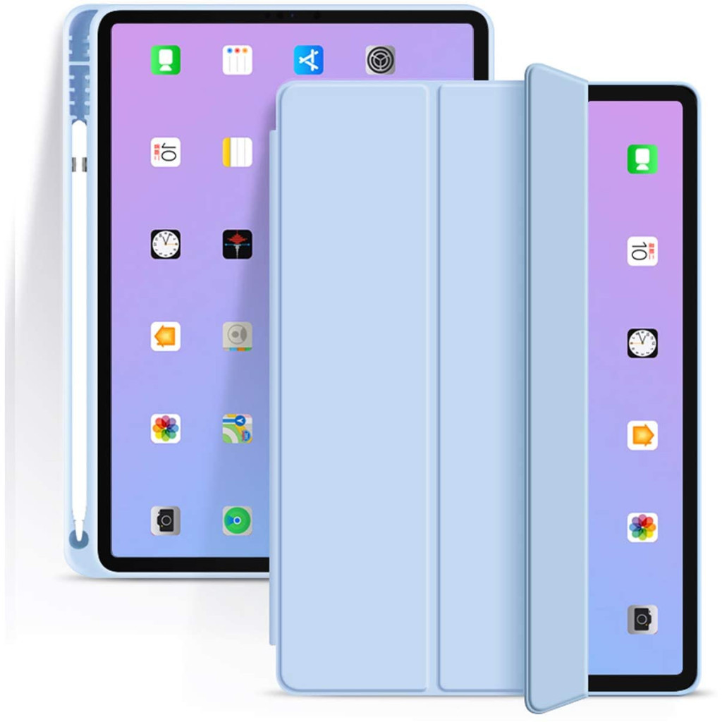 Чохол до планшета BeCover Tri Fold Hard TPU Apple iPad Air 4 10.9 2020/2022 Light Blue (706752) (706752) - зображення 3