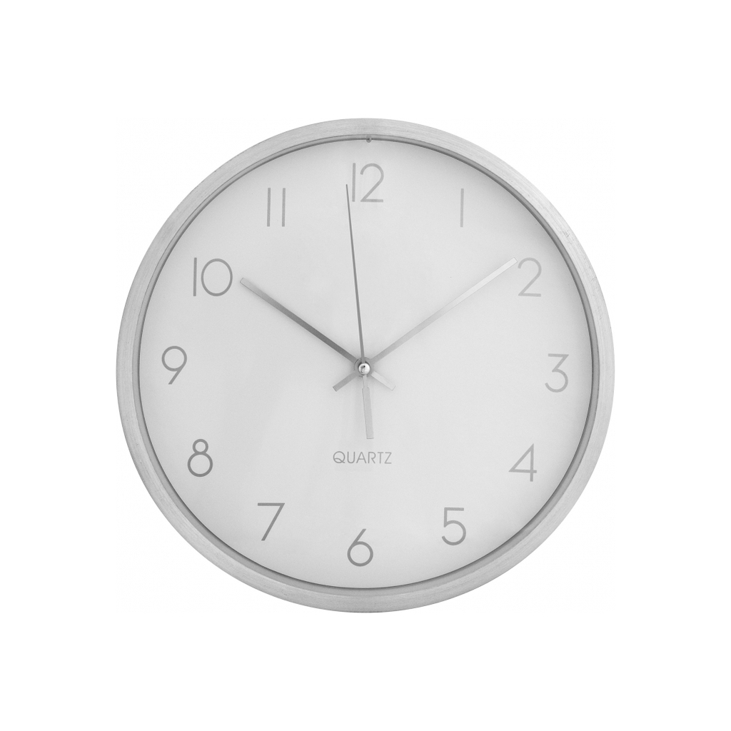 Настінний годинник Economix Promo TITANIUM металевий, срібний (E51810) - зображення 1