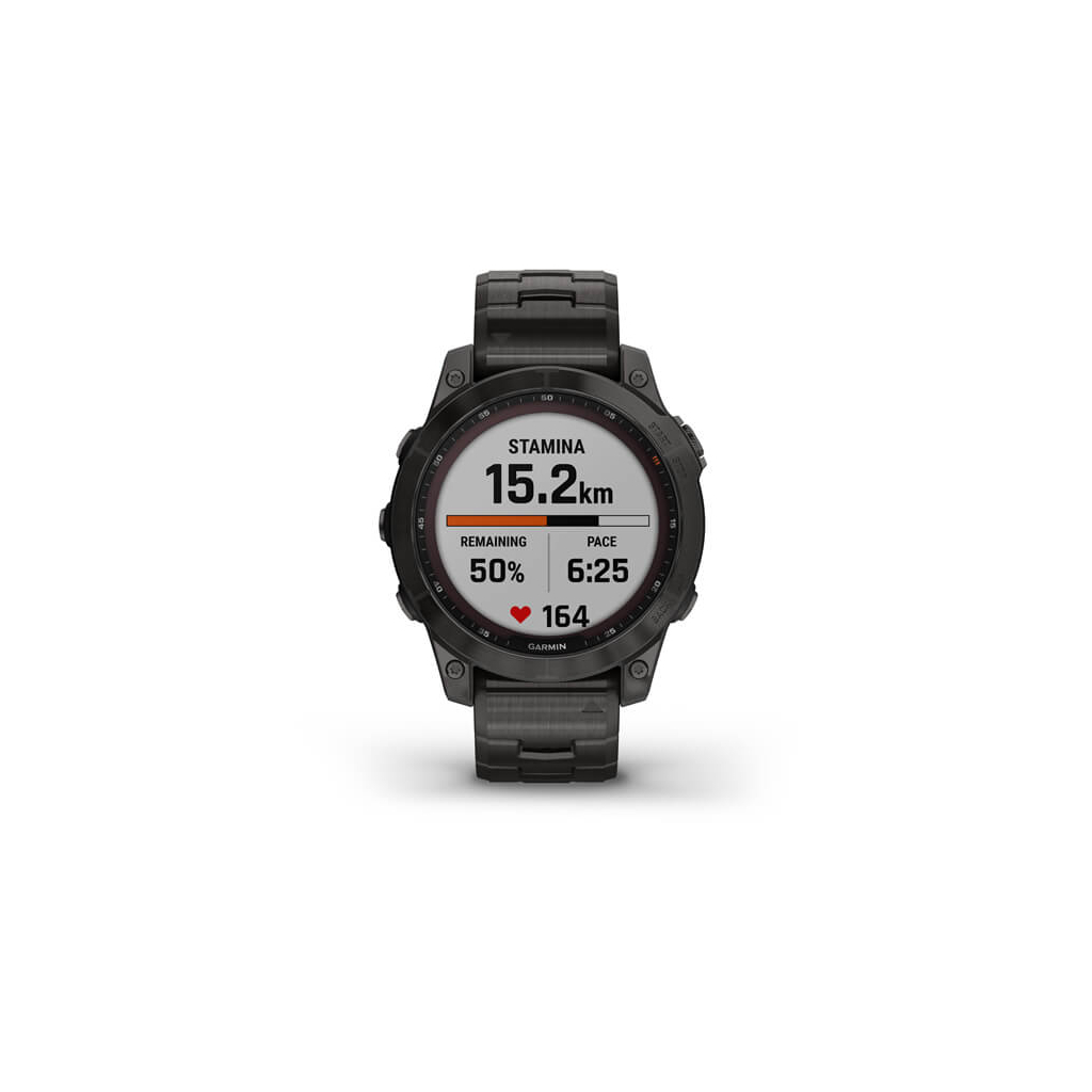 Смарт-годинник Garmin fenix 7 Sapph Sol, Carbon Gray DLC Ti w/ DLC Ti Bracelet, GPS (010-02540-39) - зображення 6