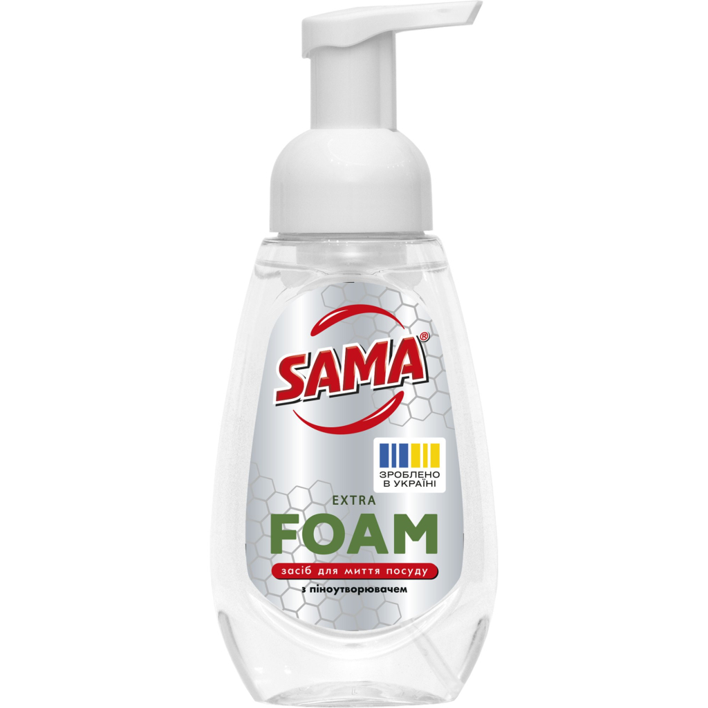 Засіб для ручного миття посуду Sama Extra Foam Лимон З піноутворювачем 300 г (4820270631911) - зображення 1