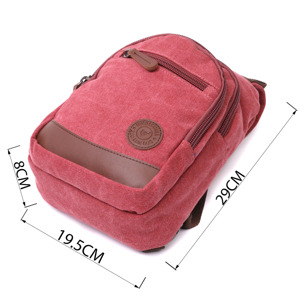 Сумка Vintage Через плече з ущільненою спинкою Бордова (22175) - зображення 3