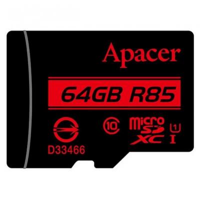 Карта пам'яті Apacer 64GB microSDXC class 10 UHS-I U1 (AP64GMCSX10U5-R) - зображення 2