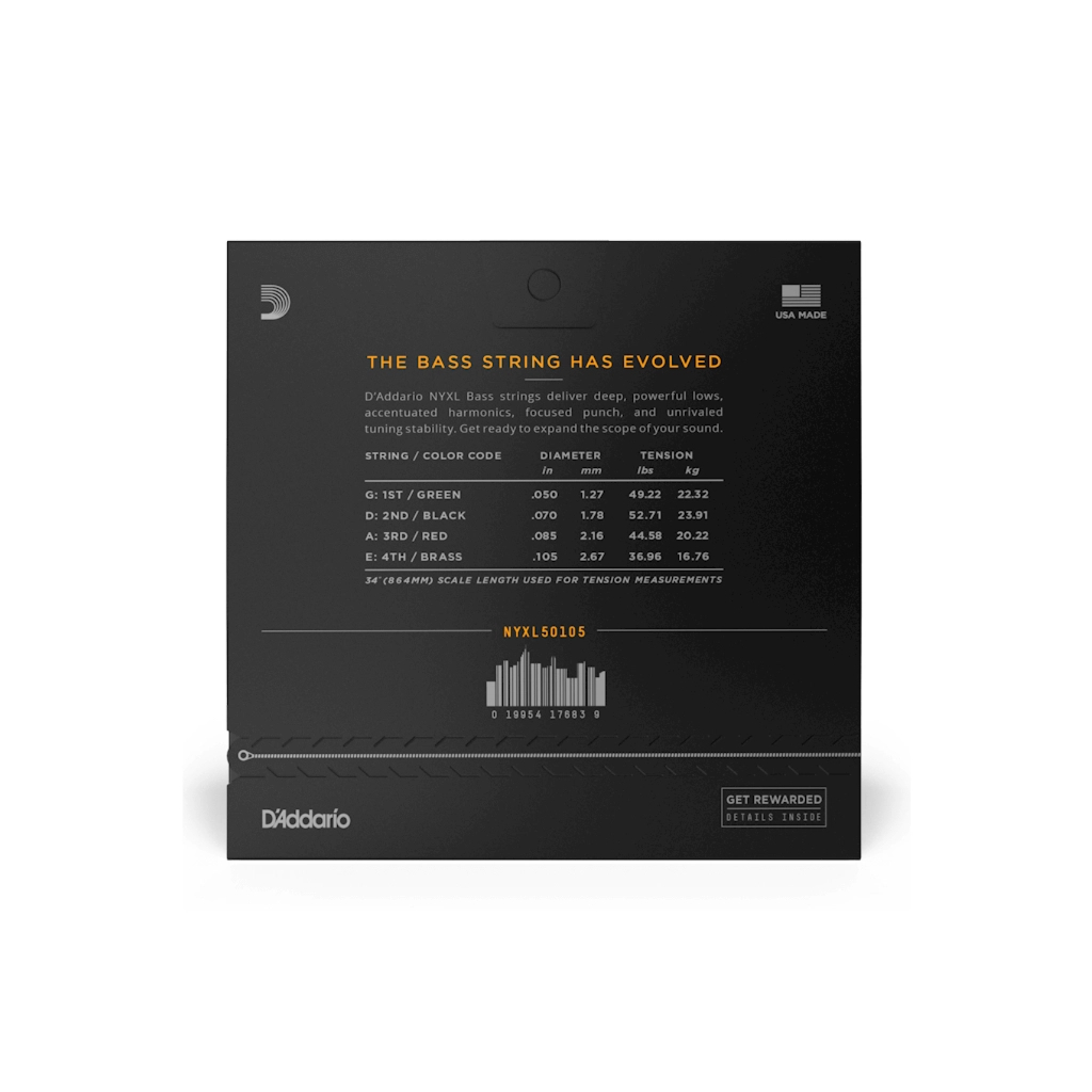 Струни для гітари D'Addario NYXL Bass Medium (50-105) (NYXL50105) - зображення 3