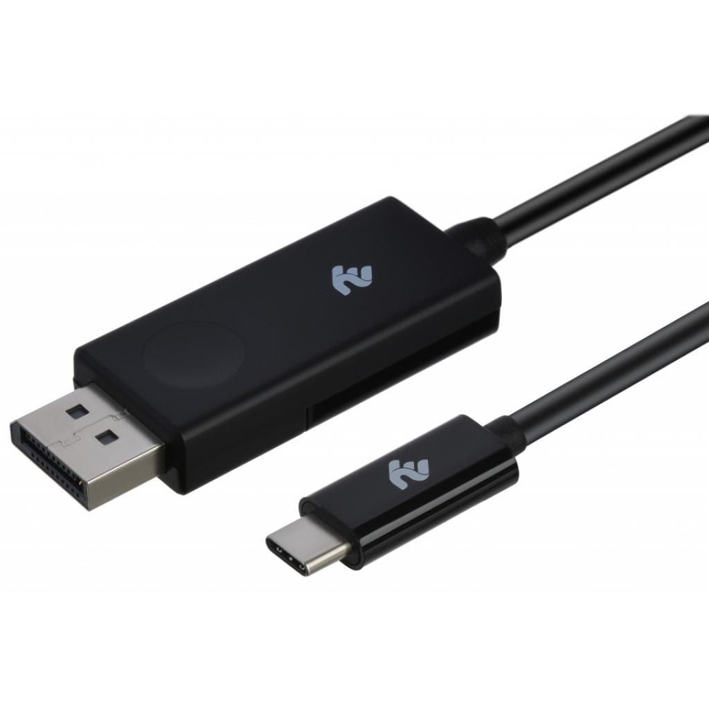 Кабель мультимедійний Type-C to DisplayPort (AM/AM), 1m, black 2E (2E-W1402) - зображення 1