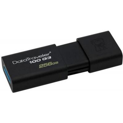 USB флеш накопичувач Kingston 256GB DT 100 G3 Black USB 3.0 (DT100G3/256GB) - зображення 3