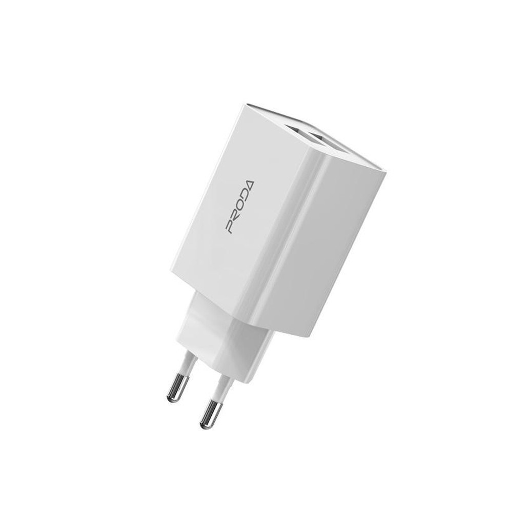Зарядний пристрій Proda PD-A28i 2хUSB 2.4A + USB Ligthtning 1.0m (PD-A28i-WH) - зображення 3