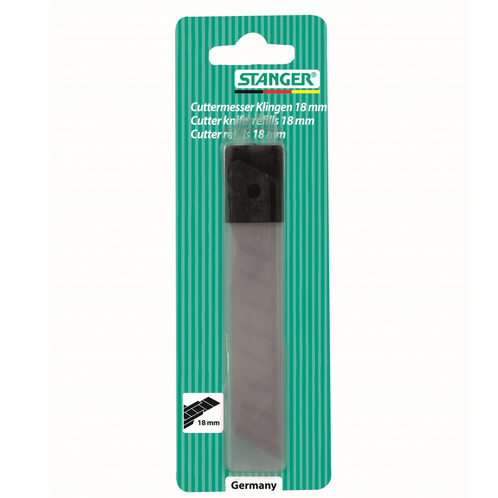 Леза для канцелярських ножів Stanger 18 мм 10 шт. в упаковці (340112) - зображення 1