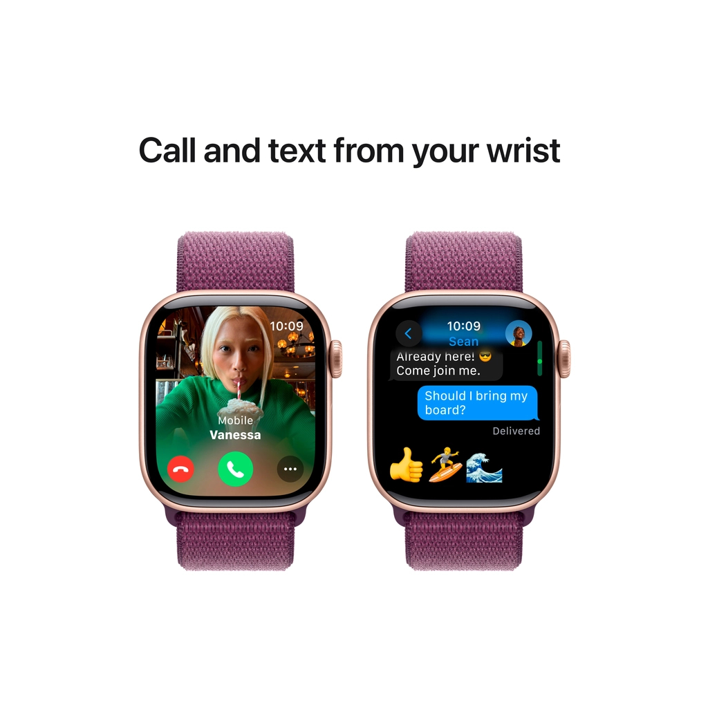 Смарт-годинник Apple Watch Series 10 GPS 42mm Rose Gold Aluminium Case with Plum Sport Loop (MWWK3QH/A) - зображення 7