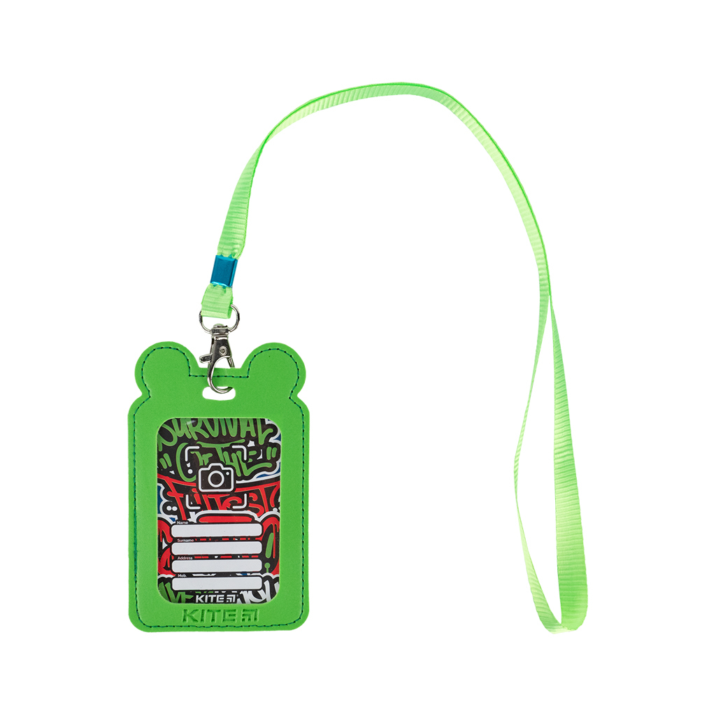 Бейдж Kite вертикальний на шнурку, зелений (K24-296-2) - изображение 3