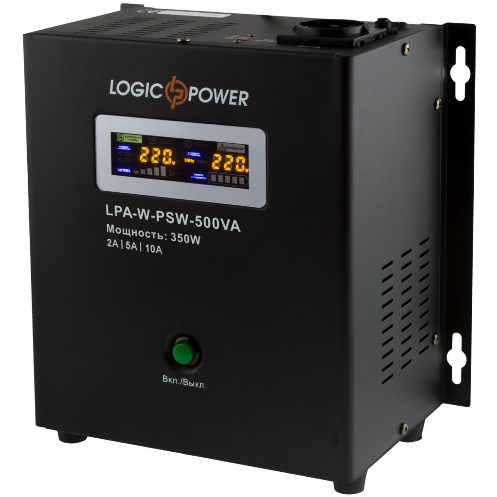 Пристрій безперебійного живлення LogicPower LPA- W - PSW-500VA, 2A/5А/10А (7145) - зображення 1