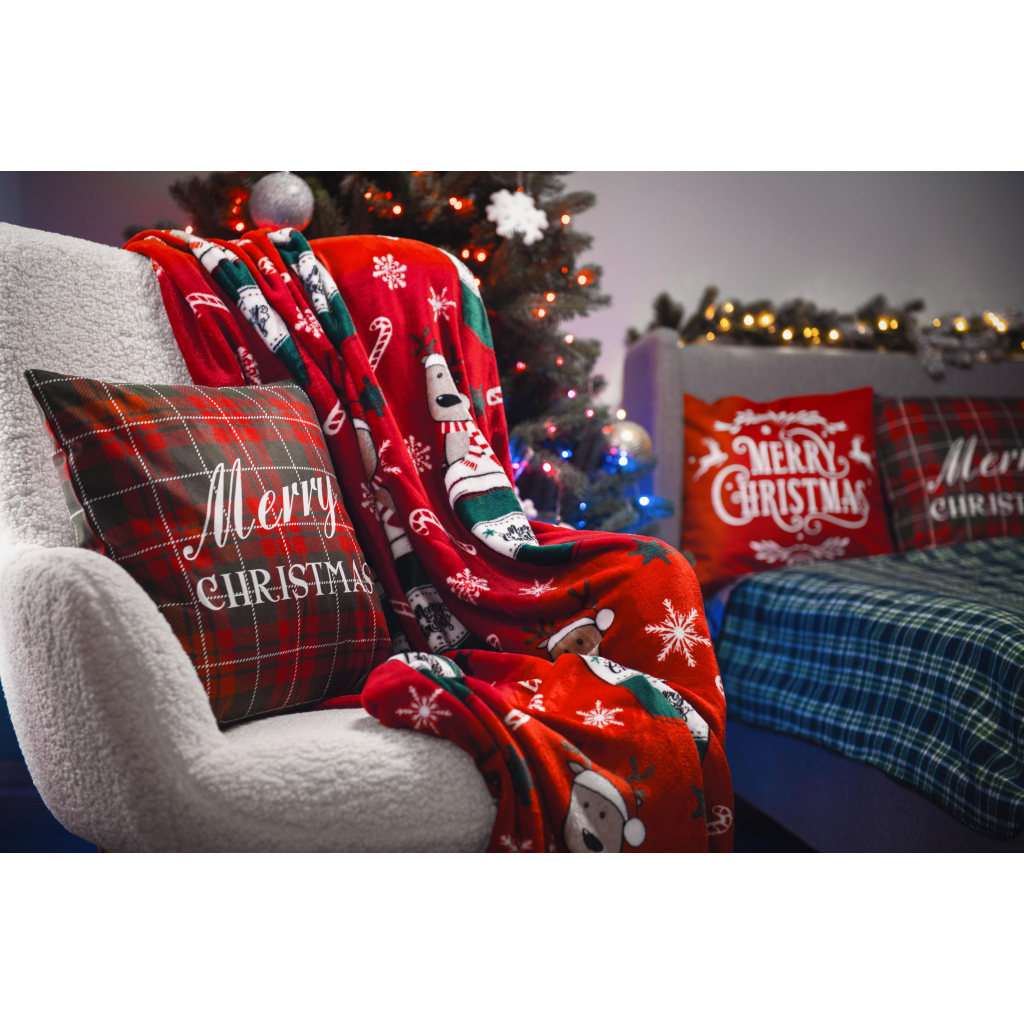 Плед Ardesto Flannel 100% поліестер, веселі олені 160х200 см (ART0117PB) - зображення 3