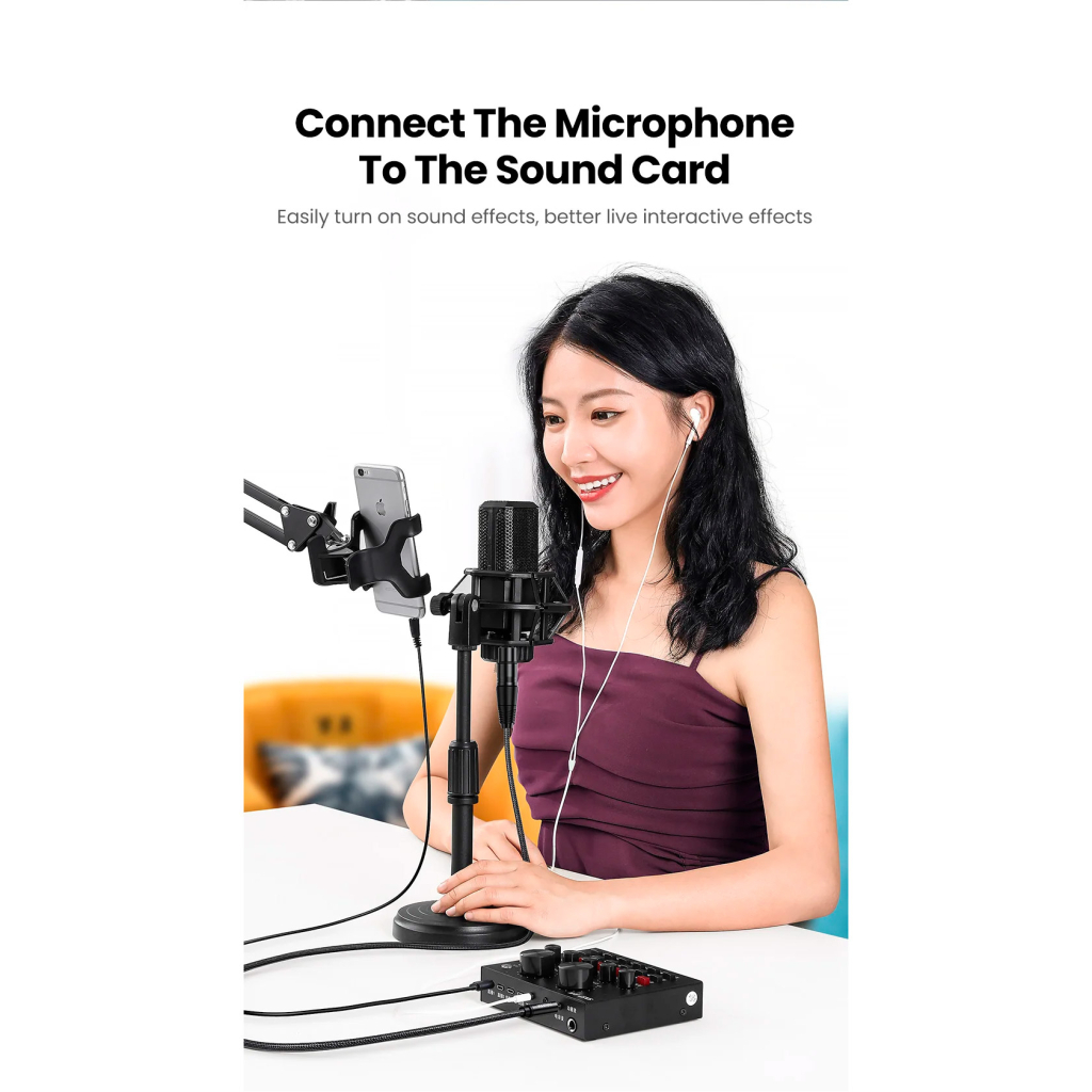 Кабель мультимедійний 3.5mm M to XLR F 2.0m AV182 black Ugreen (20244) - picture 6