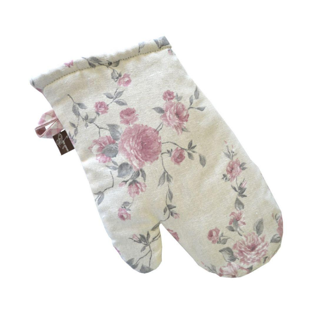 Кухонна прихватка Прованс Рукавичка Bella Троянди/Рожева клiтинка 33х16 (013537) - изображение 2