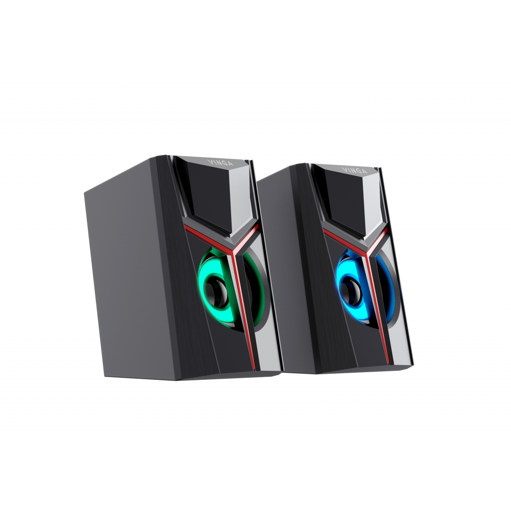 Акустична система Vinga SP-100 LED USB Black - зображення 3