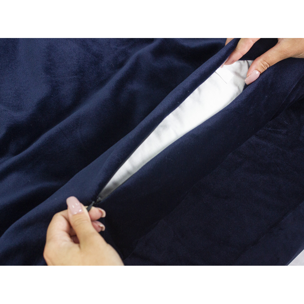 Постільна білизна MirSon Велюр Winter Frost 28-0006 Navy blue Velvet King Size (2200003998788) - зображення 5