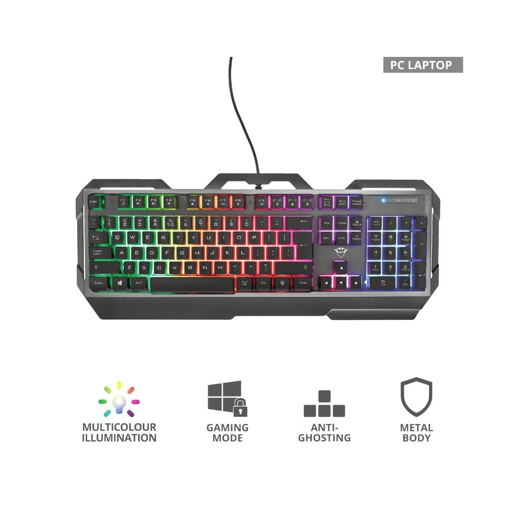 Клавіатура Trust GXT 856 Torac Illuminated Black (23577) - зображення 9