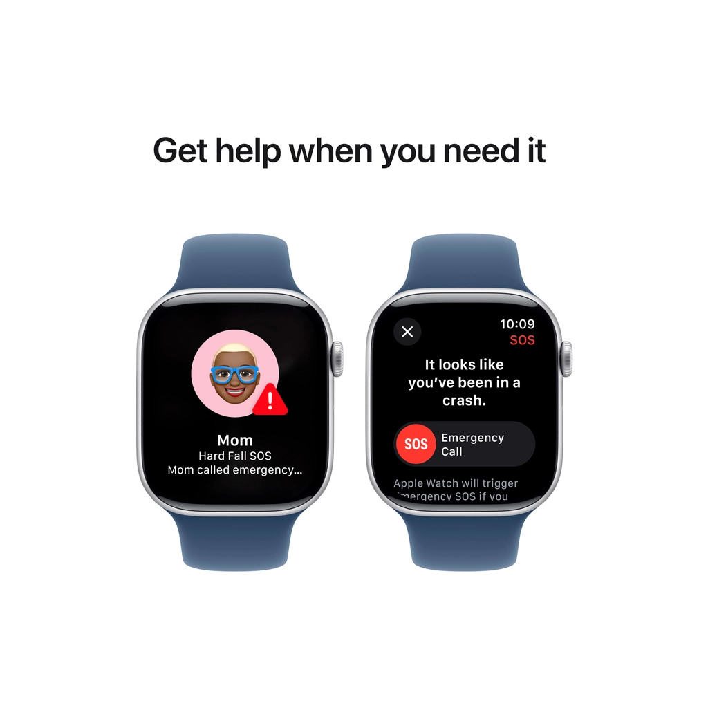 Смарт-годинник Apple Watch Series 10 GPS 46mm Silver Aluminium Case with Denim Sport Band - S/M (MWWL3QH/A) - изображение 6