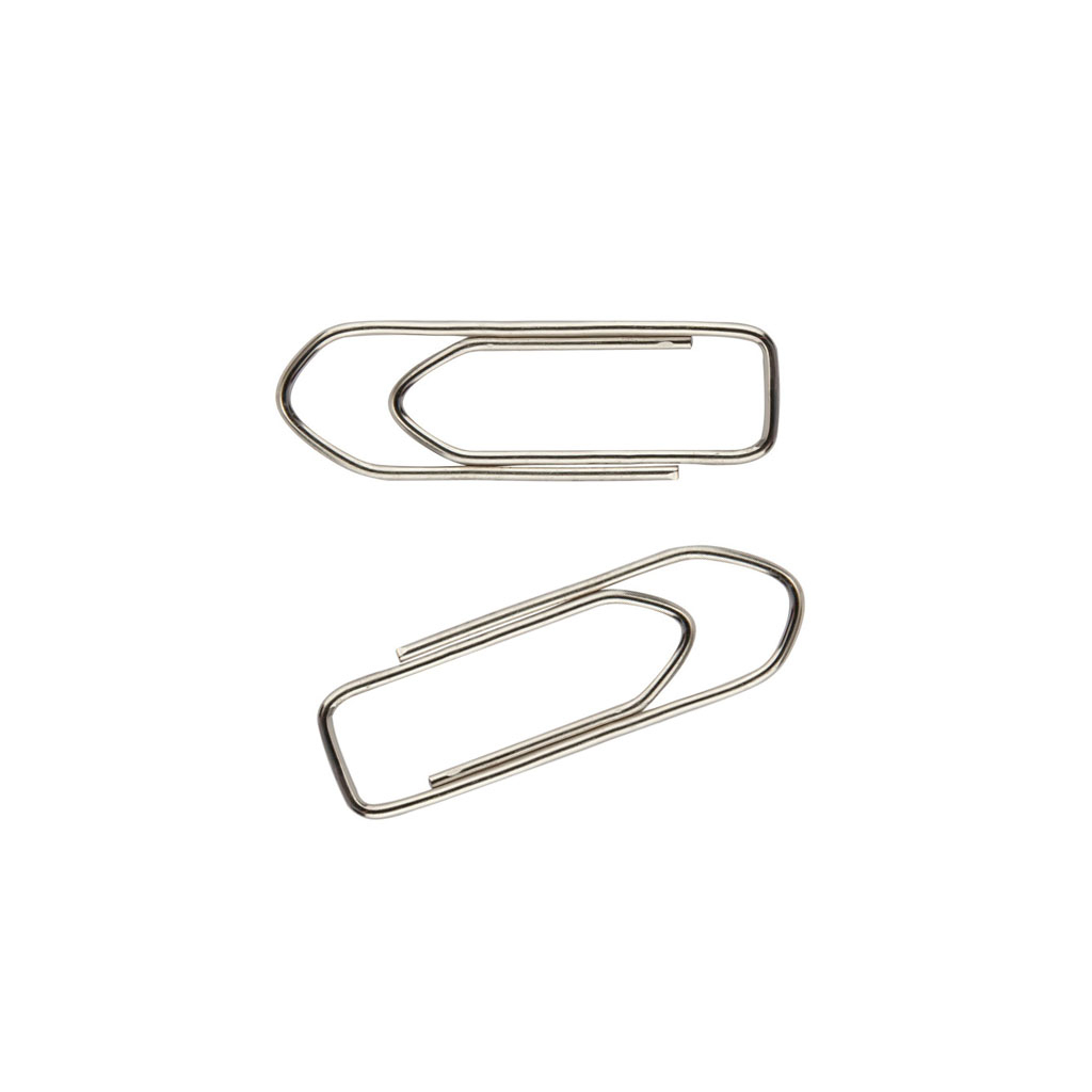 Скріпки канцелярські Axent п'ятикутні нікельовані 28мм 100шт (картонна упаковка) (4113-A) - зображення 1