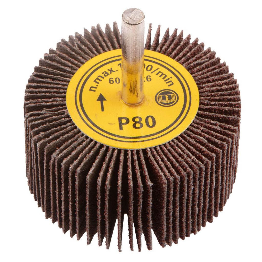 Круг зачистний Graphite пелюсткові з хвостовиком, 60 x 30 мм, K80 (55H759) - зображення 1