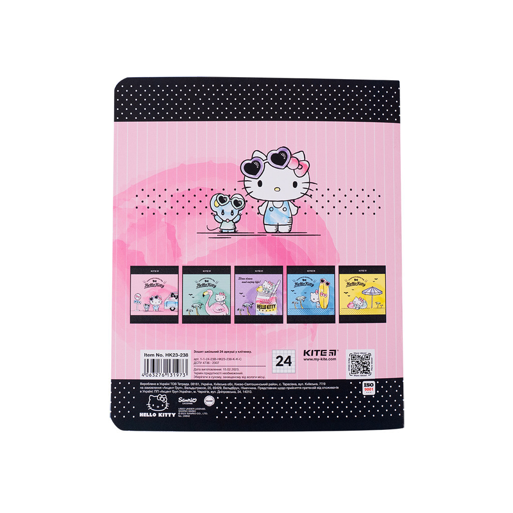 Зошит Kite Hello Kitty 24 аркуша, клітинка (HK23-238) - зображення 9