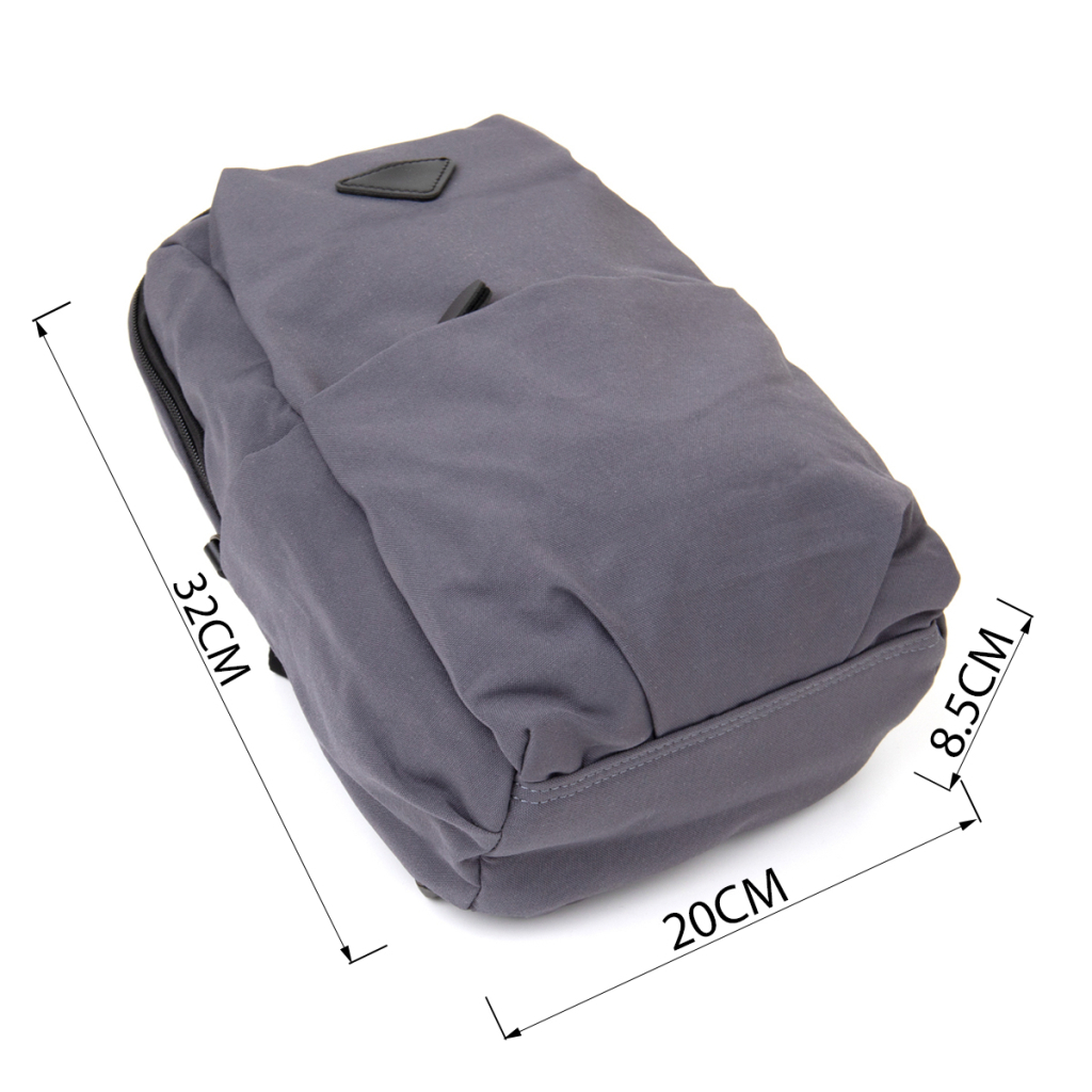 Сумка Vintage Через плече нейлон Сіра (20630) - зображення 4