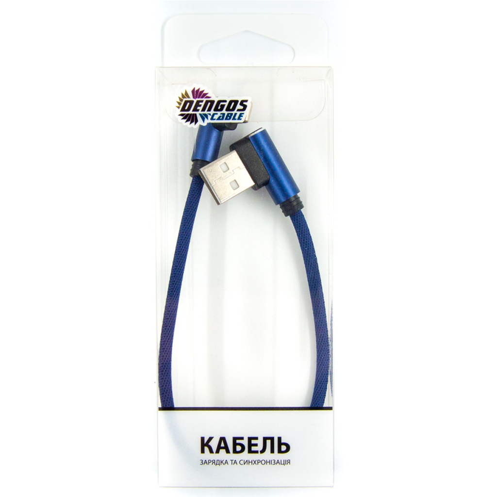 Дата кабель USB 2.0 AM to Lightning 0.25m blue Dengos (NTK-L-UG-SHRT-SET-BLUE) - зображення 3