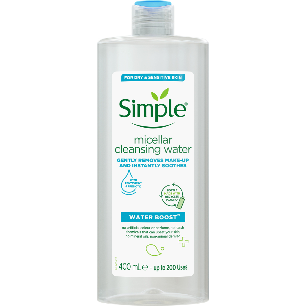Міцелярна вода Simple Micellar Cleansing Water Pentavitin & Prebiotic 400 мл (8710908711619) - зображення 1